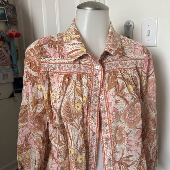 Spell & The Gypsy Paisley Button Down XS - Picture 2 of 4